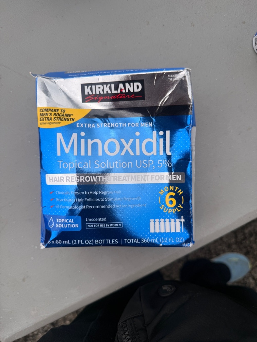 Kirkland Signature Minoxidil Topical Solution - Blue and White Packaging